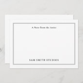 artiest dank u kaart (Voorkant / Achterkant)