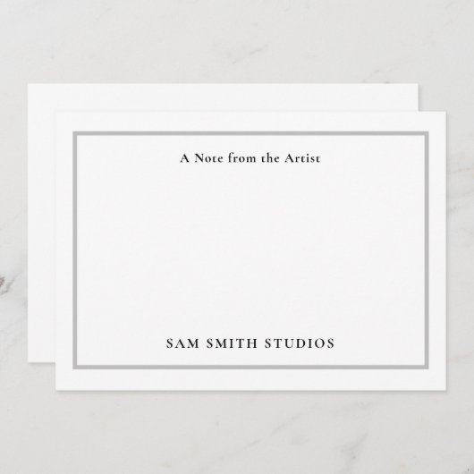 artiest dank u kaart (Voorkant / Achterkant)