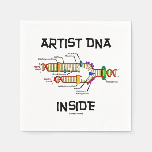 Artiest DNA Inside Genes Genetics DNA Replication Servetten (Voorkant)