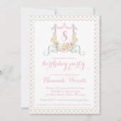 Artiest Dusty Pink Greenery Party Uitnodigingen (Voorkant)