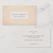 Artiest elegant lichtroze patroon visitekaartje (Voorkant / Achterkant)