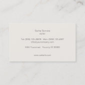 Artiest elegant lichtroze patroon visitekaartje (Achterkant)