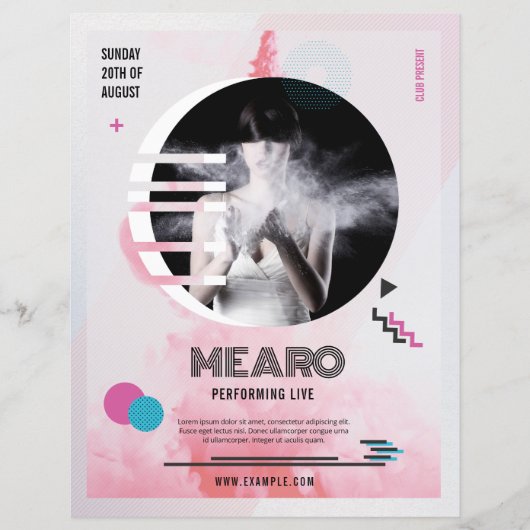 Artiest Event Flyer-Sjabloon (Voorkant)