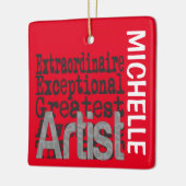 Artiest Extraordinaire CUSTOM Keramisch Ornament (Links)