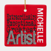Artiest Extraordinaire CUSTOM Keramisch Ornament (Achterkant)