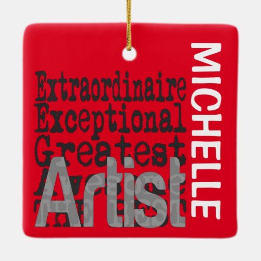 Artiest Extraordinaire CUSTOM Keramisch Ornament (Achterkant)