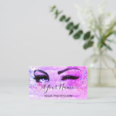 Artiest Eyelash Glitter Pink Ho Visitekaartje (Staand voorkant)