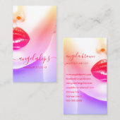 Artiest foto roze fotofilter Rode lippen Visitekaartje (Voorkant / Achterkant)