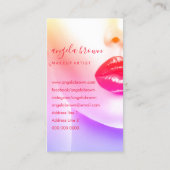 Artiest foto roze fotofilter Rode lippen Visitekaartje (Achterkant)