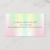 Artiest Glittery Lips Holographic Iridescent Visitekaartje (Achterkant)