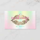 Artiest Glittery Lips Holographic Iridescent Visitekaartje (Voorkant)