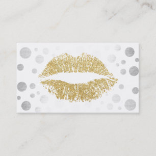 Artiest Gold Glitter Lips Moderne Silver Stippen Visitekaartje