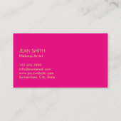 Artiest Gold Lips Modern Hot Pink Visitekaartje (Achterkant)