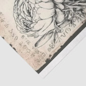 Artiest Grote  Pioen Vlinder Zwart Wit Tissuepapier (Detail)