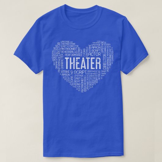 Artiest hart Broadway Liefde Theater T-shirt (Design voorkant)