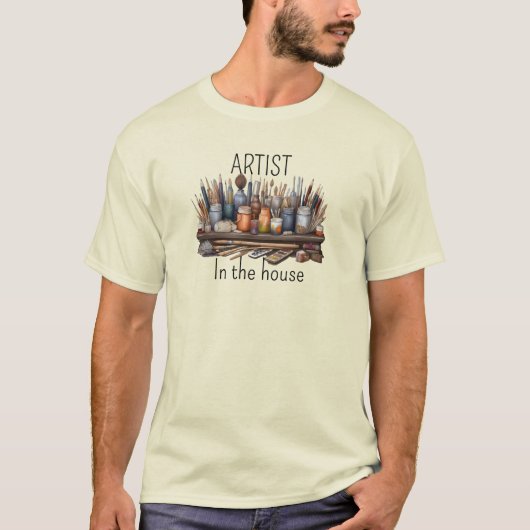 Artiest in huis t-shirt (Voorkant)