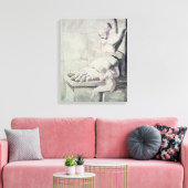 Artiest in wanhoop over de omvang van canvas afdruk (Insitu (Woonkamer))