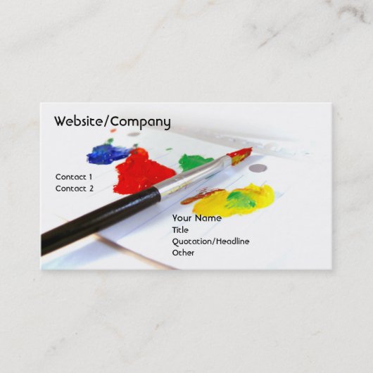 Artiest Inc Visitekaartje (Voorkant)