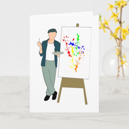 Artiest Kaart (Gele Bloem)