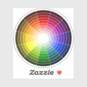 Artiest Kleurenwiel Regenboog Sticker (Vel)