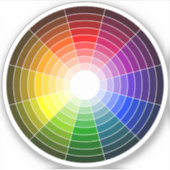 Artiest Kleurenwiel Regenboog Sticker (Voorkant)