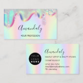 Artiest Lash Nail Logo Holografen Visitekaartje (Voorkant / Achterkant)