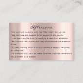 Artiest Lashes Aftercare Glitter Drift Roos PINK Visitekaartje (Achterkant)