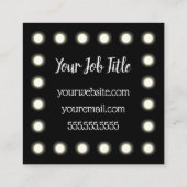 Artiest maken licht vierkante visitekaartje (Achterkant)