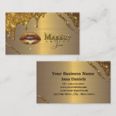 Artiest maken met gouden druppeltjes visitekaartje (Voorkant / Achterkant)