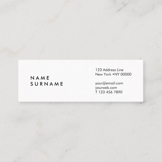 Artiest Marble Gold Waterverf Mini Visitekaartje (Achterkant)