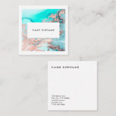 Artiest Marble Gold Waterverf Square Visitekaartje (Voorkant / Achterkant)