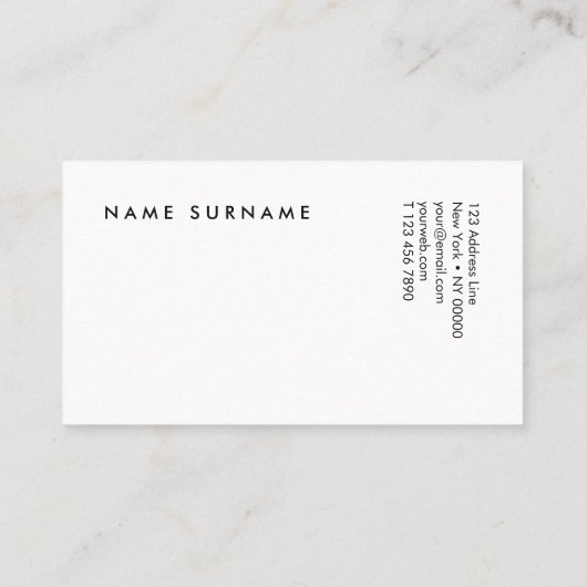 Artiest Marble Gold Waterverf Visitekaartje (Achterkant)