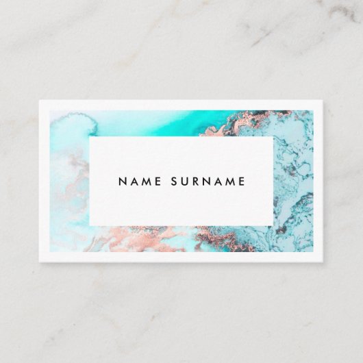 Artiest Marble Gold Waterverf Visitekaartje (Voorkant)