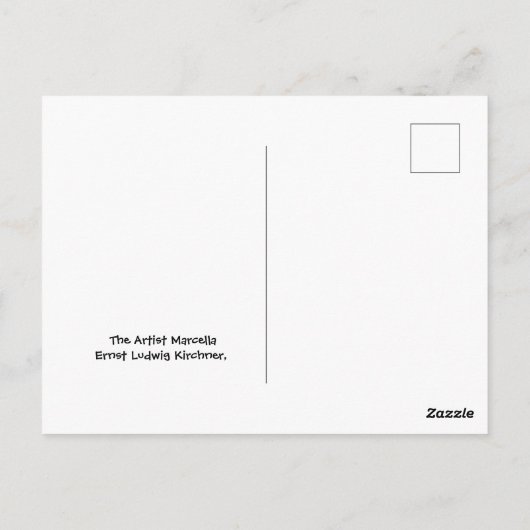 Artiest Marcella, Kirchner, Fine Art Briefkaart (Achterkant)