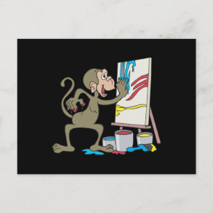 artiest monkey briefkaart