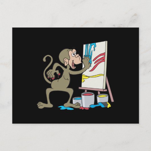 artiest monkey briefkaart (Voorkant)