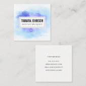 Artiest | Ontwerper | WATERVERF Vierkante Visitekaartje (Voorkant / Achterkant)