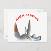 Artiest op het werk briefkaart (Voorkant / Achterkant)