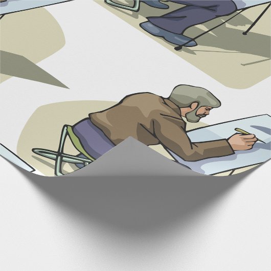 Artiest op het werk cadeaupapier