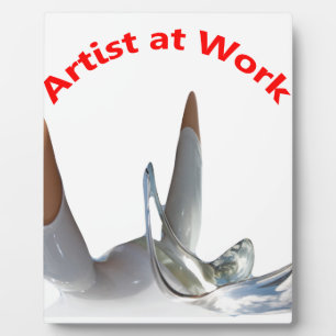 Artiest op het werk fotoplaat