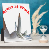 Artiest op het werk fotoplaat (Zijkant)