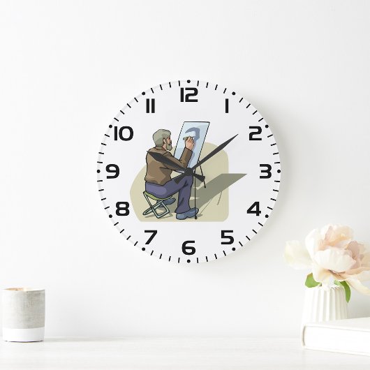 Artiest op het werk grote klok