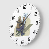 Artiest op het werk grote klok (Hoek)