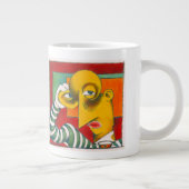 Artiest op het werk grote koffiekop (Rechts)