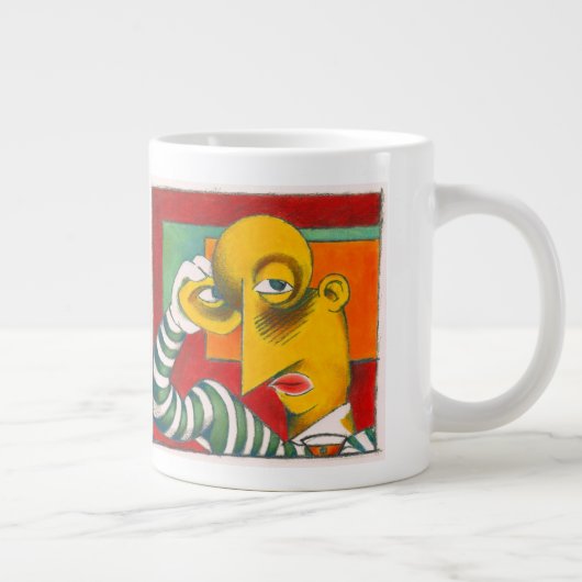 Artiest op het werk grote koffiekop (Rechts)