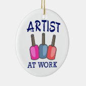 Artiest op het werk keramisch ornament (Rechts)