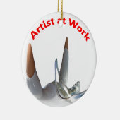 Artiest op het werk keramisch ornament (Rechts)