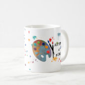 Artiest op het werk koffiemok (Voorkant rechts)