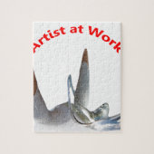 Artiest op het werk legpuzzel (Verticaal)