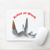 Artiest op het werk muismat (Met muis)